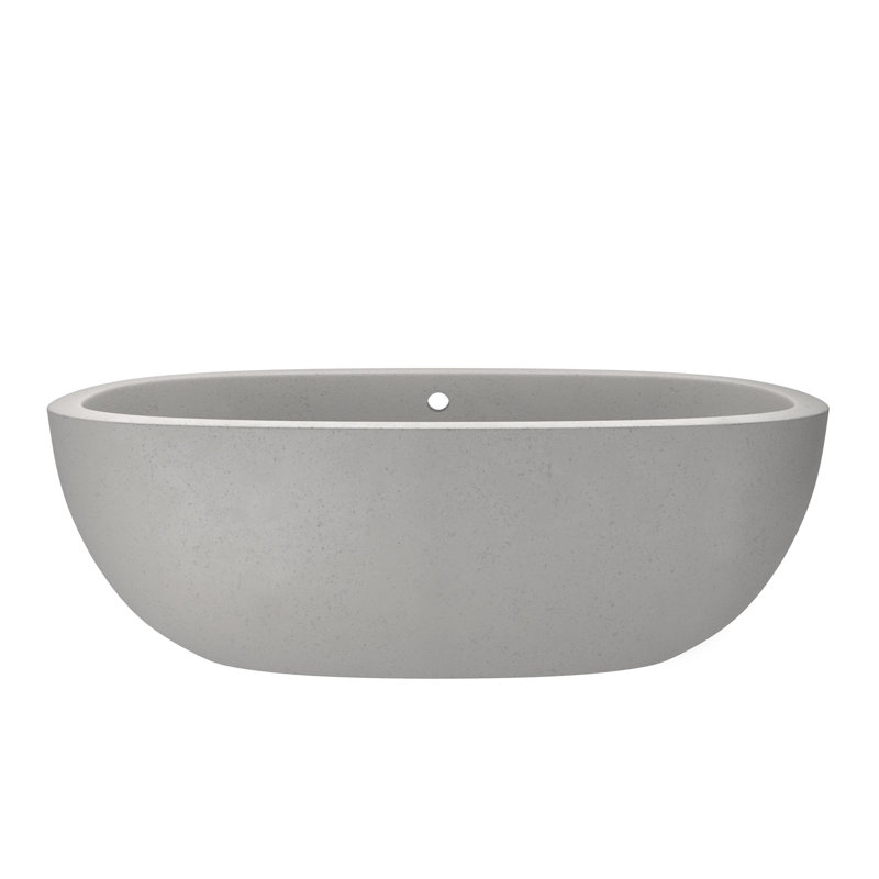 Native Trails Avalon NativeStone Freestanding Soaking Cement Bathtub